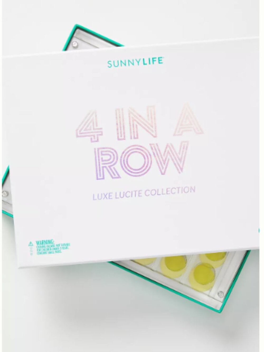 Sunnylife Lucite Four-In-A-Row Game in Superfly - NWT in the box